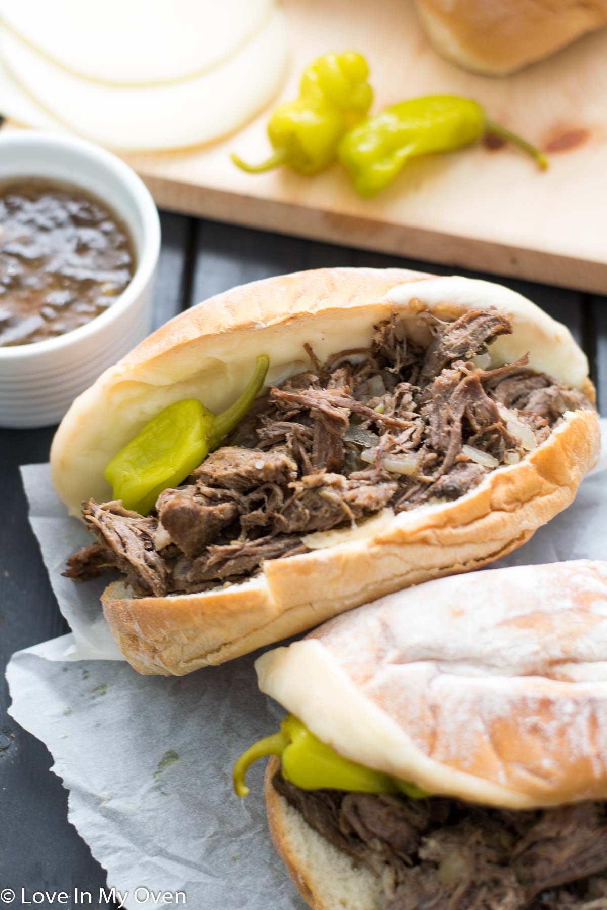 slow cooker italian beef sandwiches