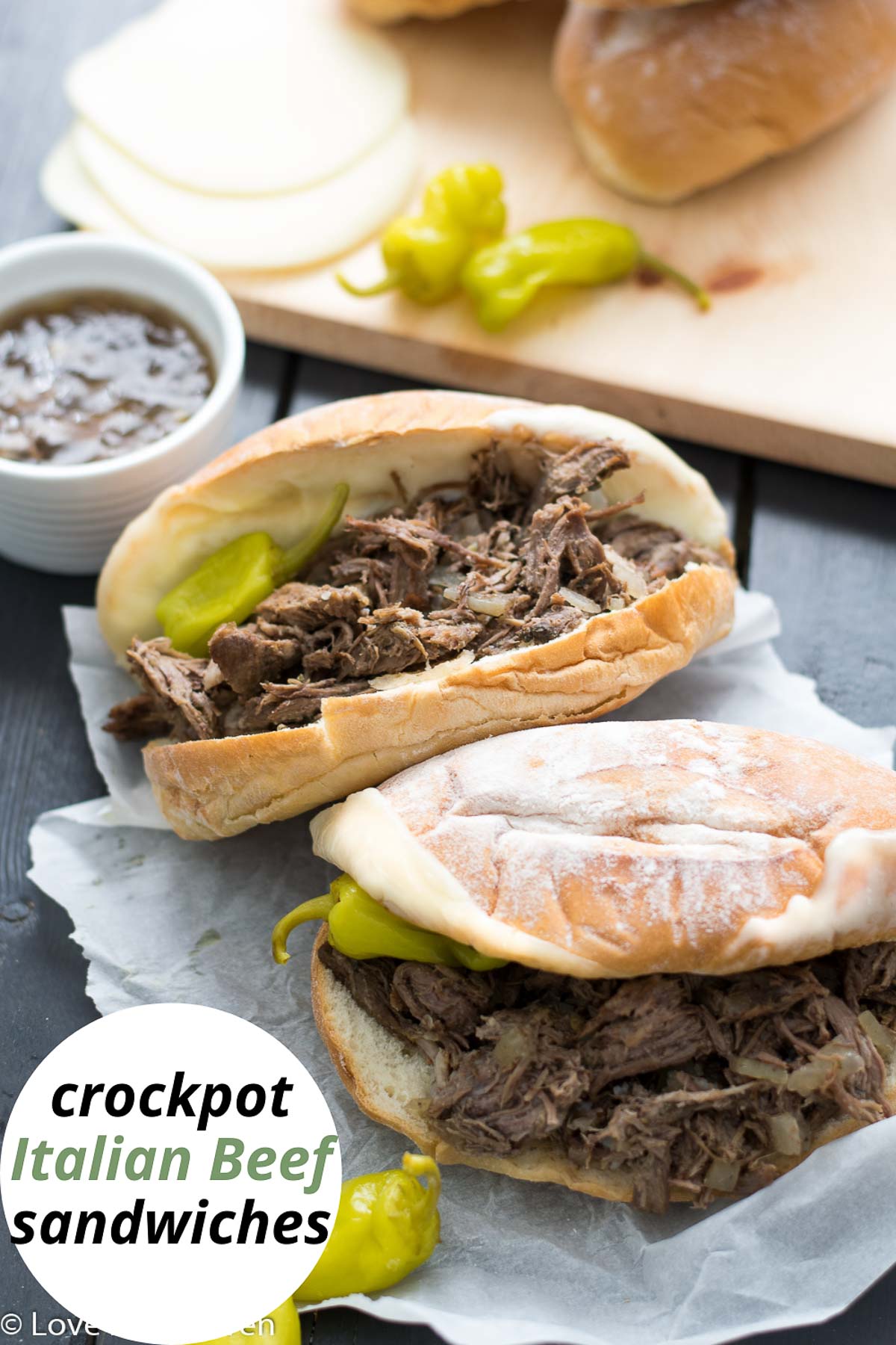 Slow Cooker Italian Beef Sandwiches