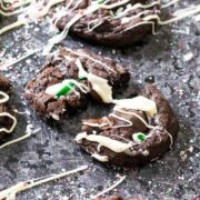 chocolate candy cane cookies