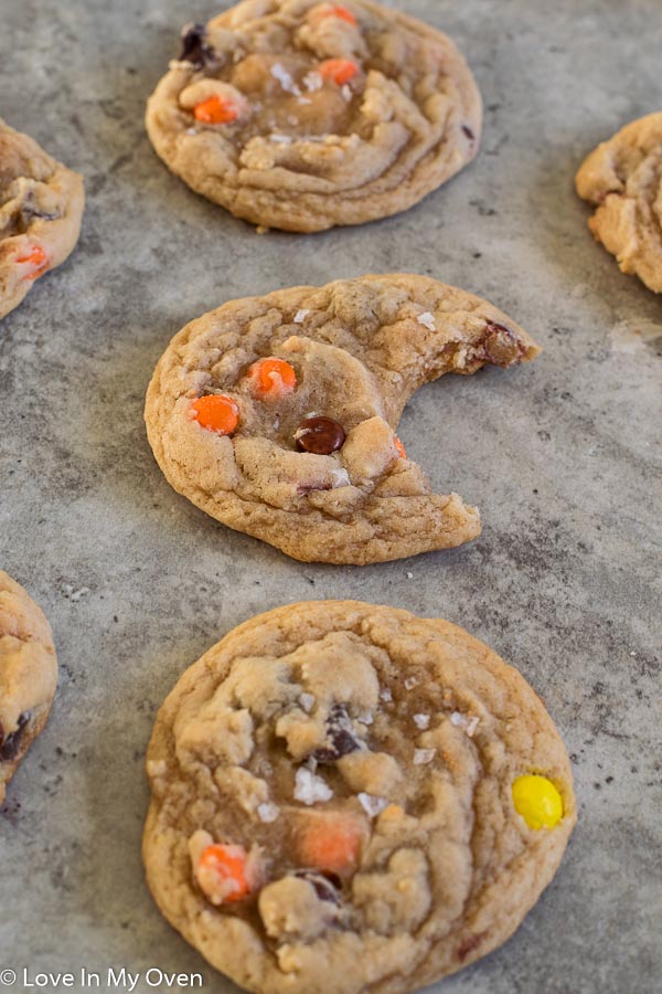 Browned Butter Reese's Pieces Cookies
