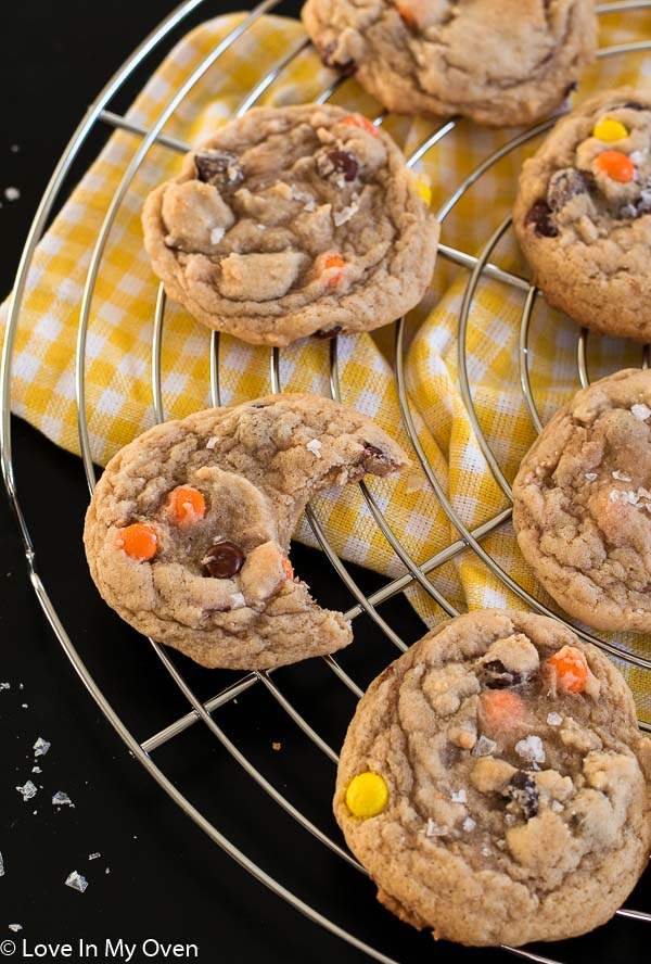 Browned Butter Reese's Pieces Cookies