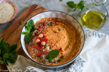 spicy Roasted Red Pepper Hummus