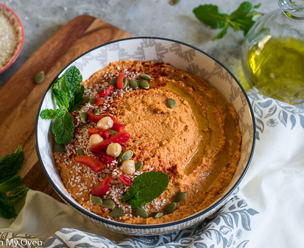 spicy Roasted Red Pepper Hummus