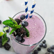 low-carb blueberry smoothie