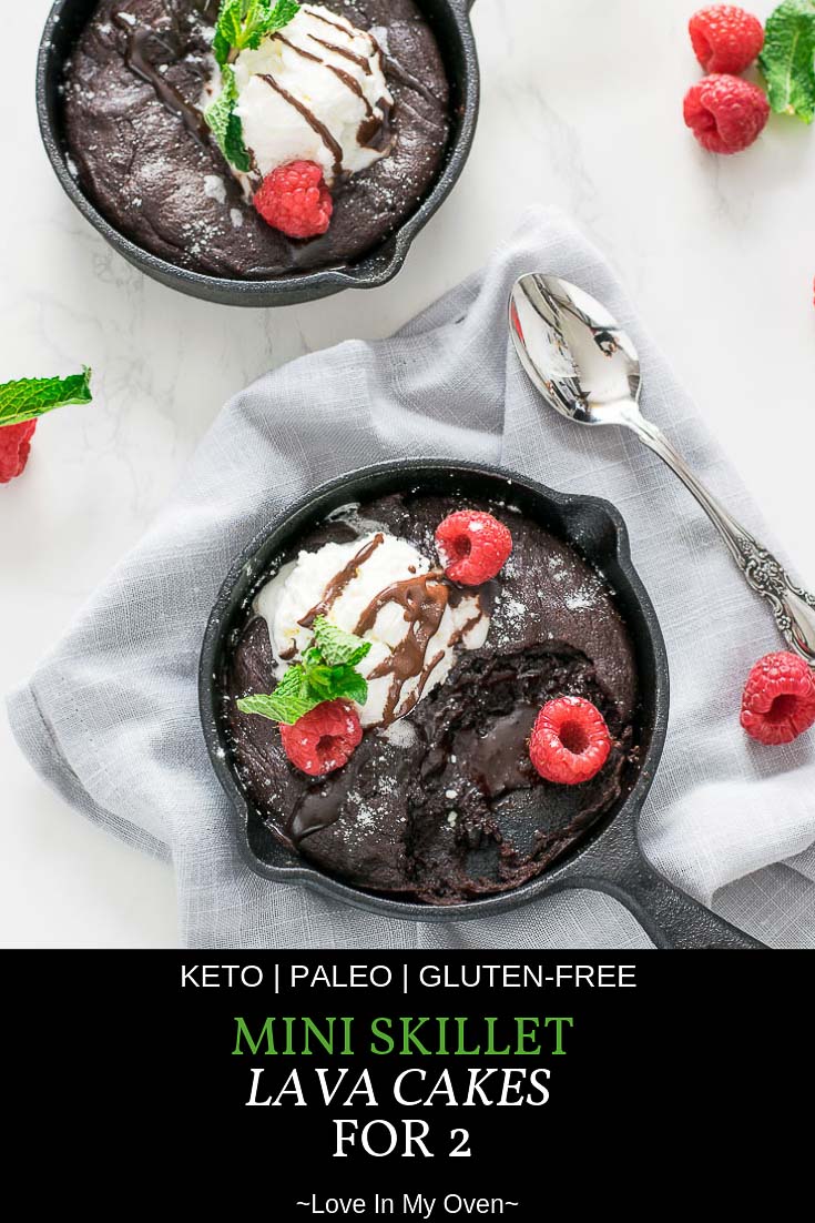 Mini Skillet Lava Cakes for 2 - Love In My Oven