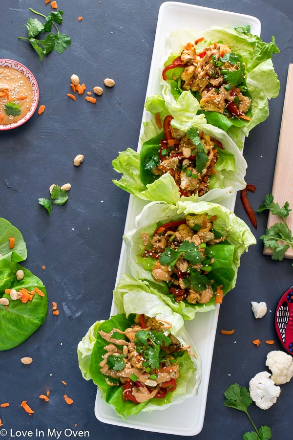 Thai Cauliflower Lettuce Wraps