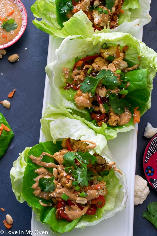 Thai Cauliflower Lettuce Wraps