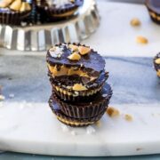 dark chocolate mini peanut butter cups