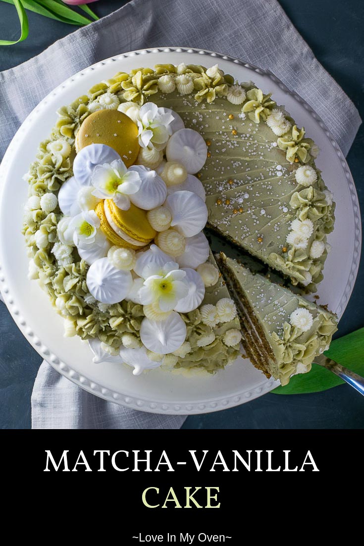 Matcha Vanilla Cake