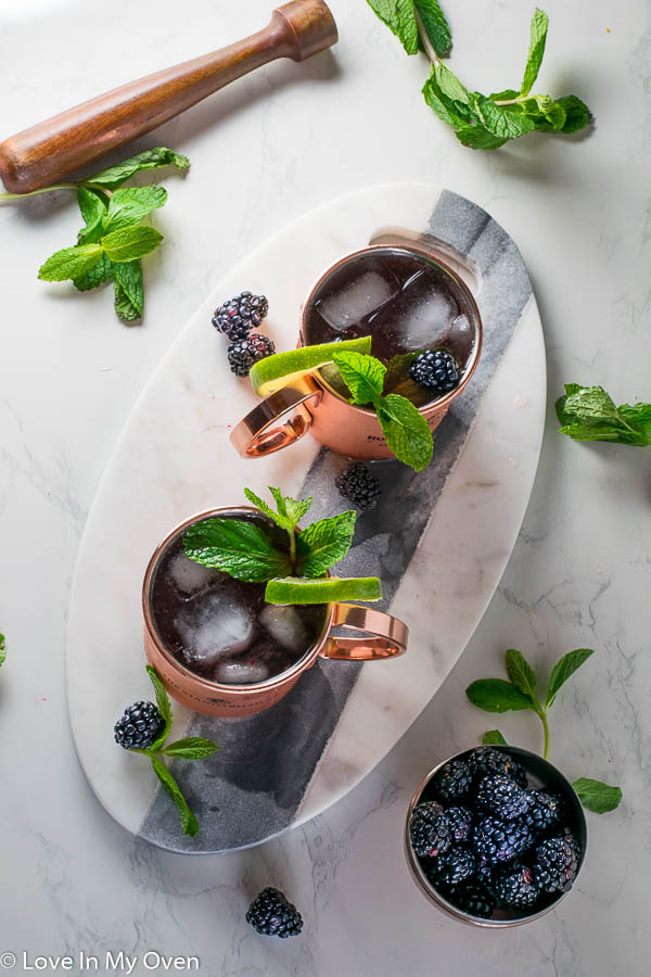 Blackberry Moscow Mules - Fit Foodie Finds