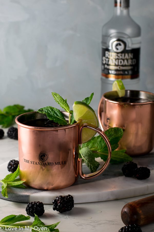 Blackberry-Mint Moscow Mules