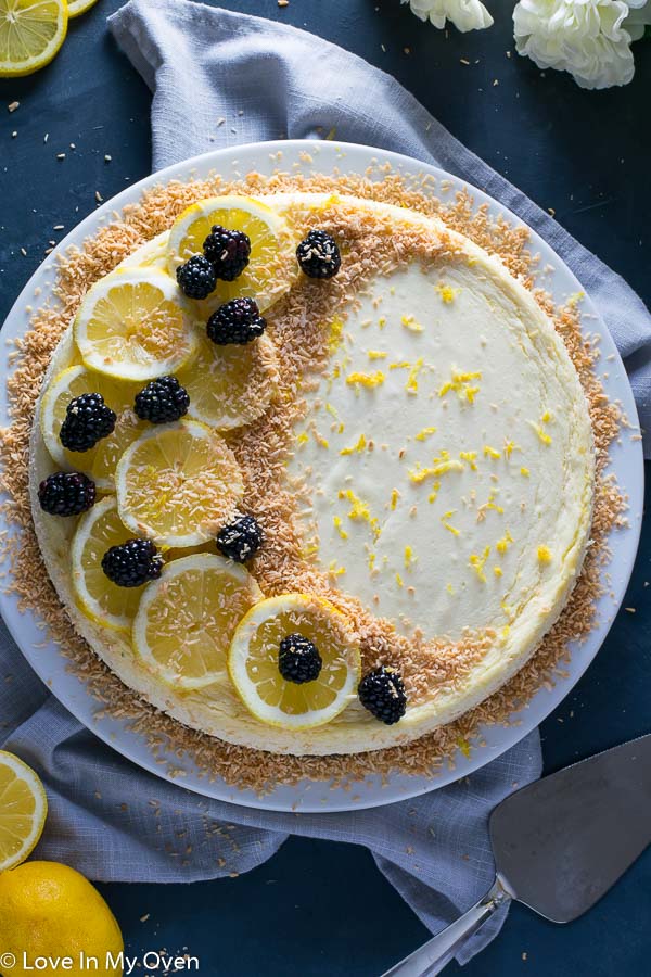 Keto Coconut Lemon Cheesecake