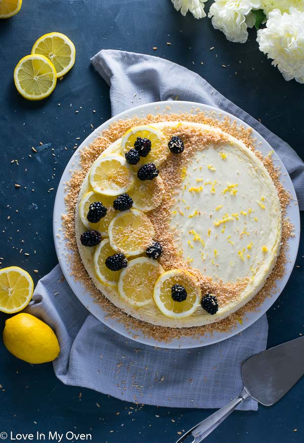 Keto Coconut Lemon Cheesecake