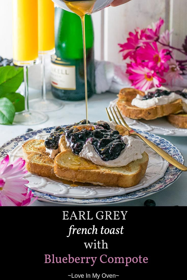 Earl Grey French Toast with Blueberry Compote