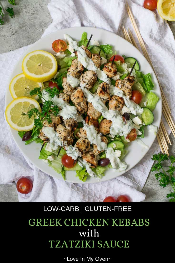 Greek Chicken Kebabs with Tzatziki Sauce