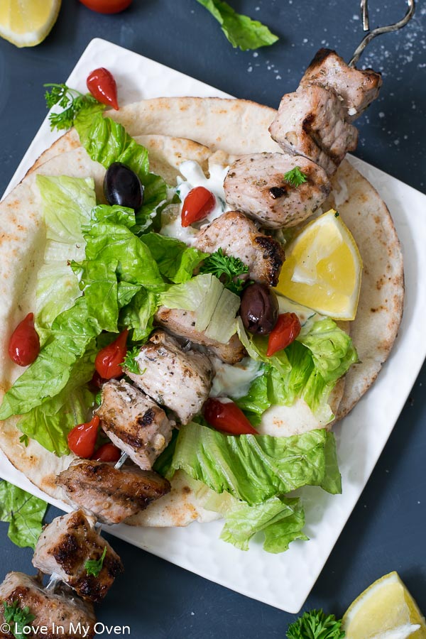 grilled pork skewers