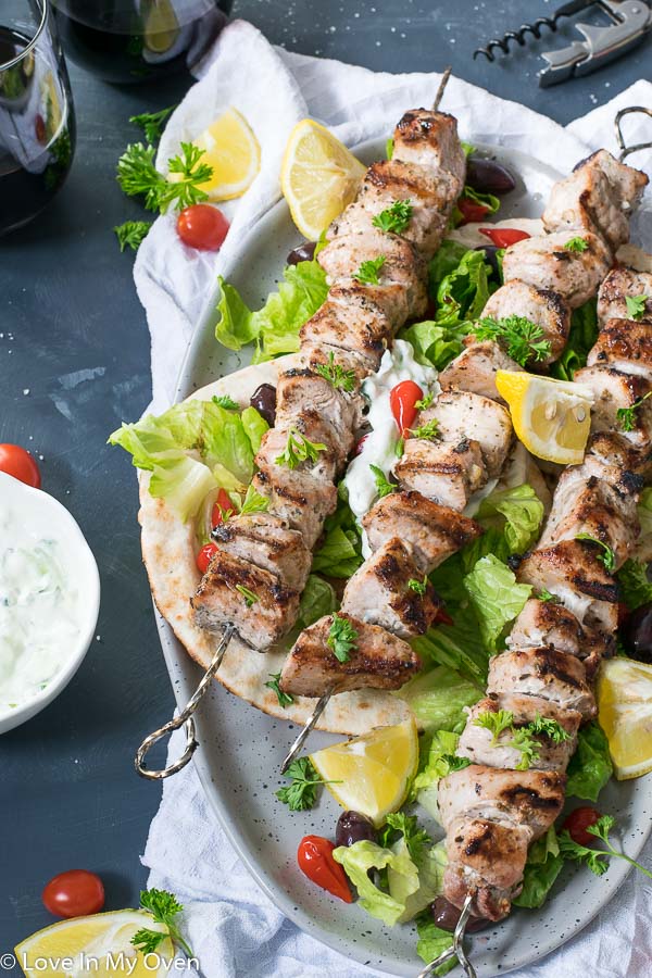 pork souvlaki skewers