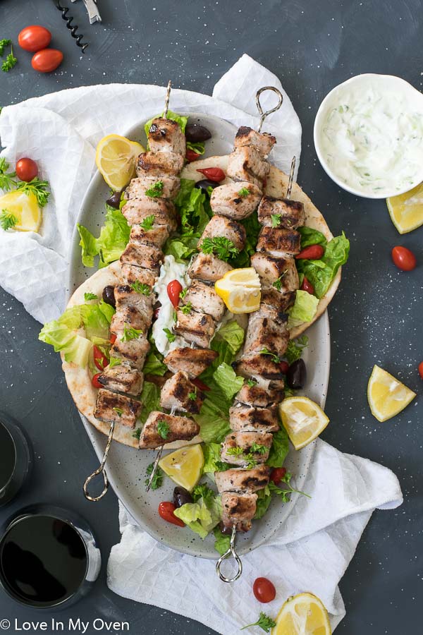 pork souvlaki skewers