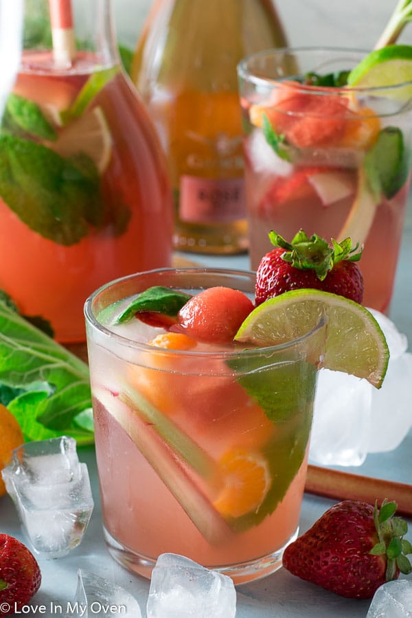 rhubarb rosé sangria