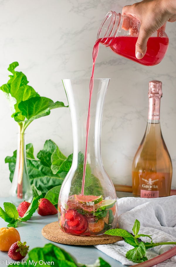 rhubarb rose sangria