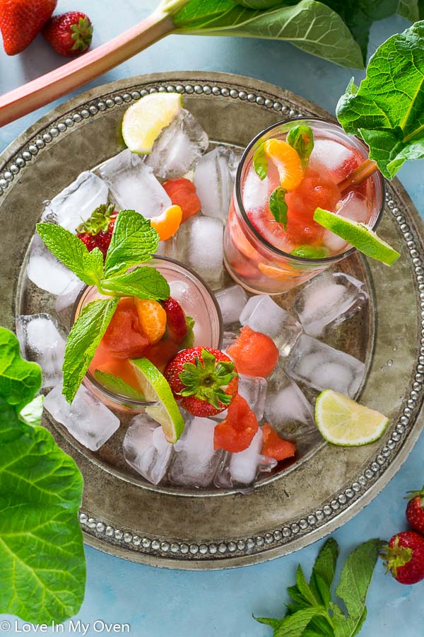 rhubarb rose sangria