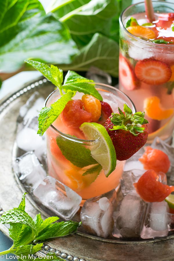 rhubarb rose sangria