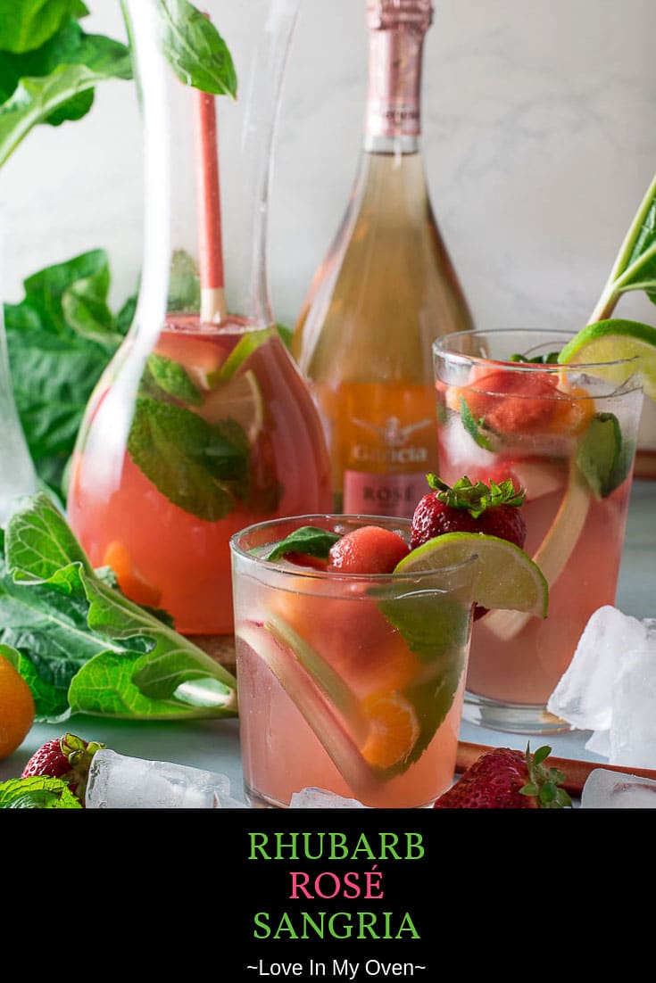 Rhubarb Rosé Sangria