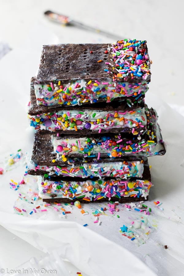 Birthday Cake Ice Cream Sandwiches - Love In My Oven
