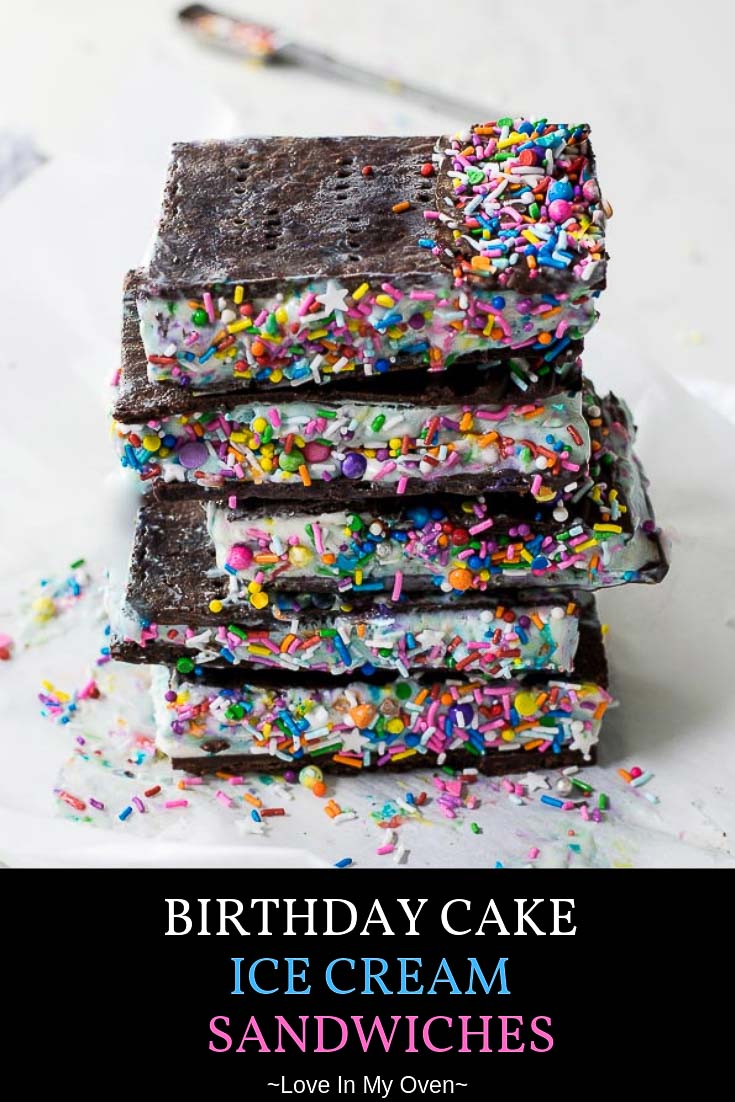 Birthday Cake Ice Cream Sandwiches