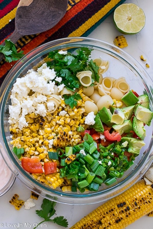 mexican street corn pasta salad