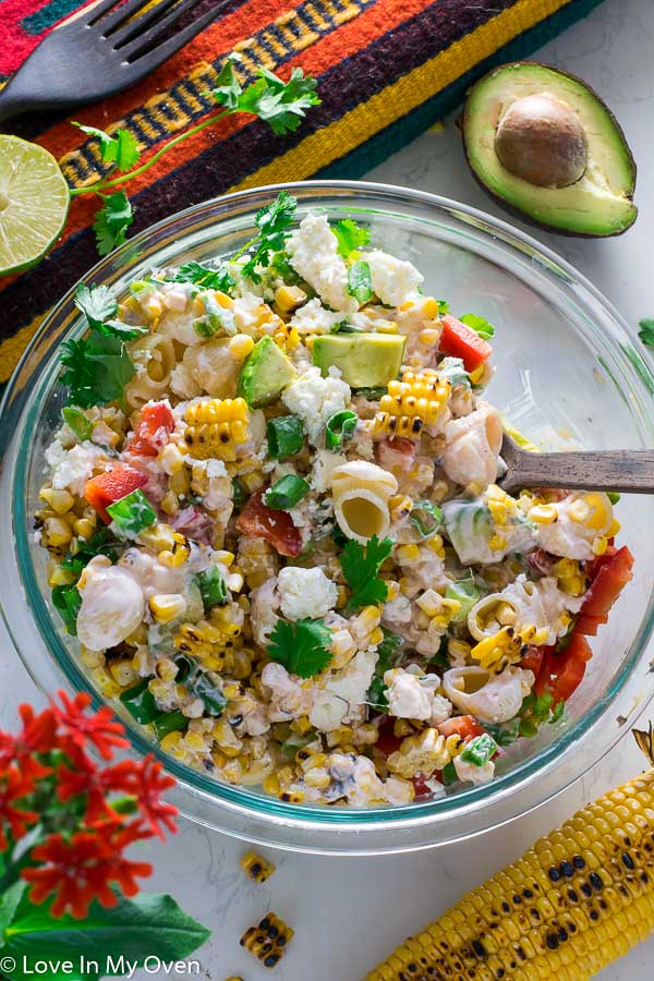 mexican street corn pasta salad