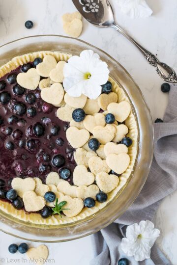 Healthy Blueberry Pie - Love In My Oven