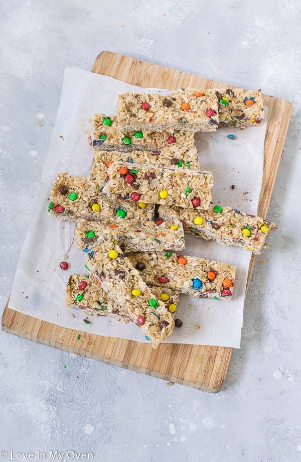 m&m granola bars