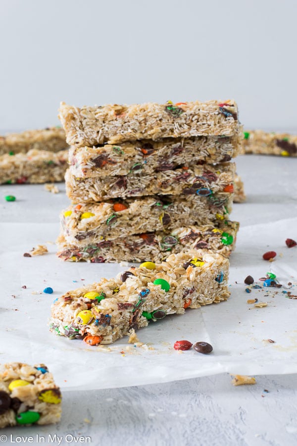 m&m granola bars