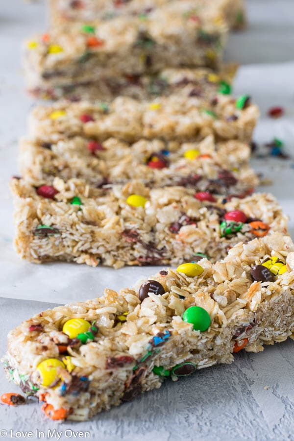 m&m granola bars