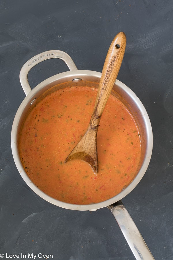creamy roasted tomato basil soup