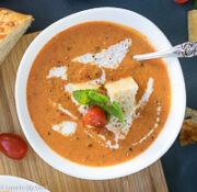 creamy roasted tomato basil soup