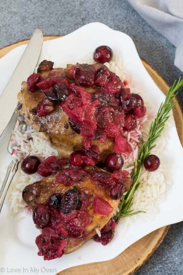 Cranberry Chicken Thighs - Love In My Oven