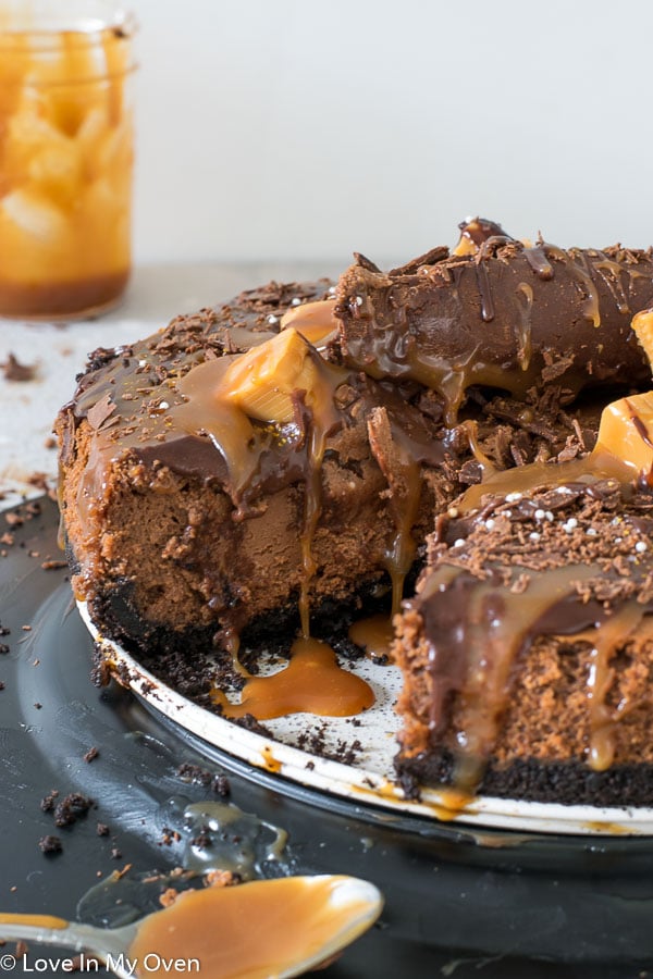 chocolate caramel cheesecake