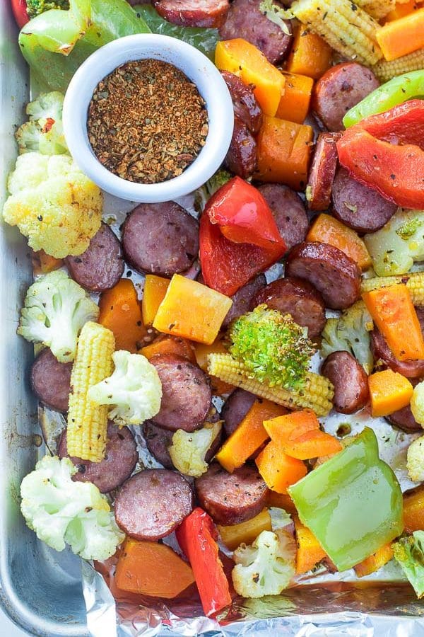 one pan sausage and veggies