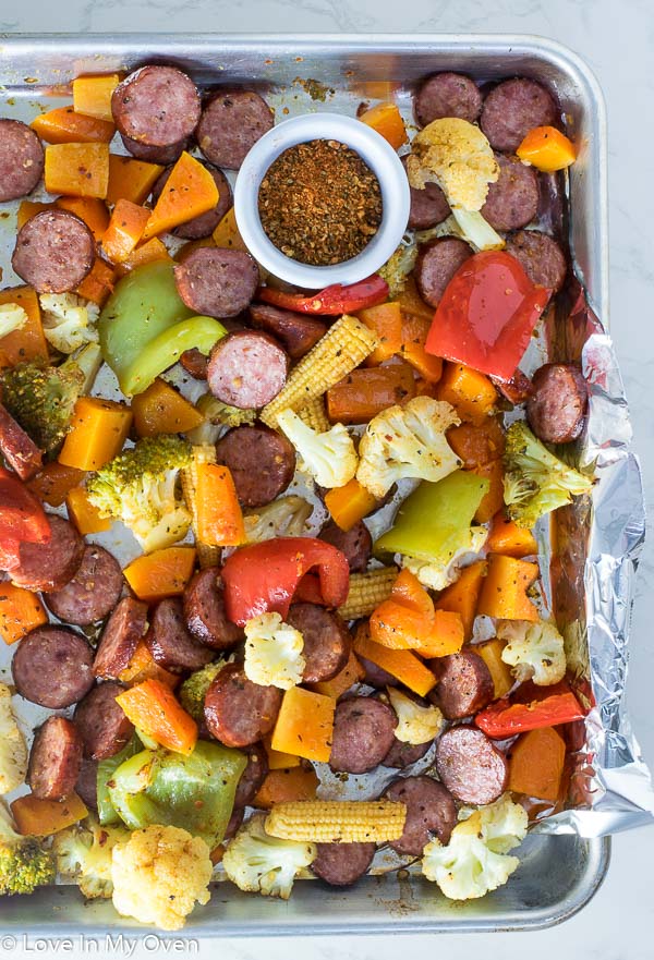 one pan sausage and veggies