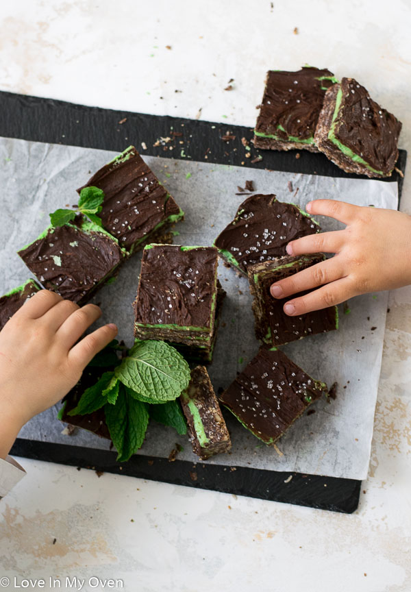 Chocolate Mint Nanaimo Bars