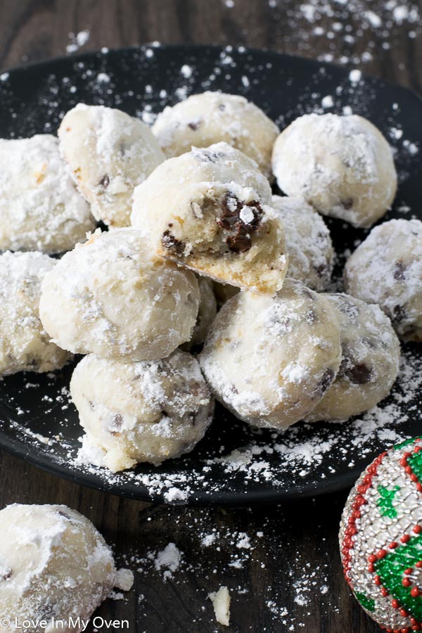 chocolate chip snowball cookies