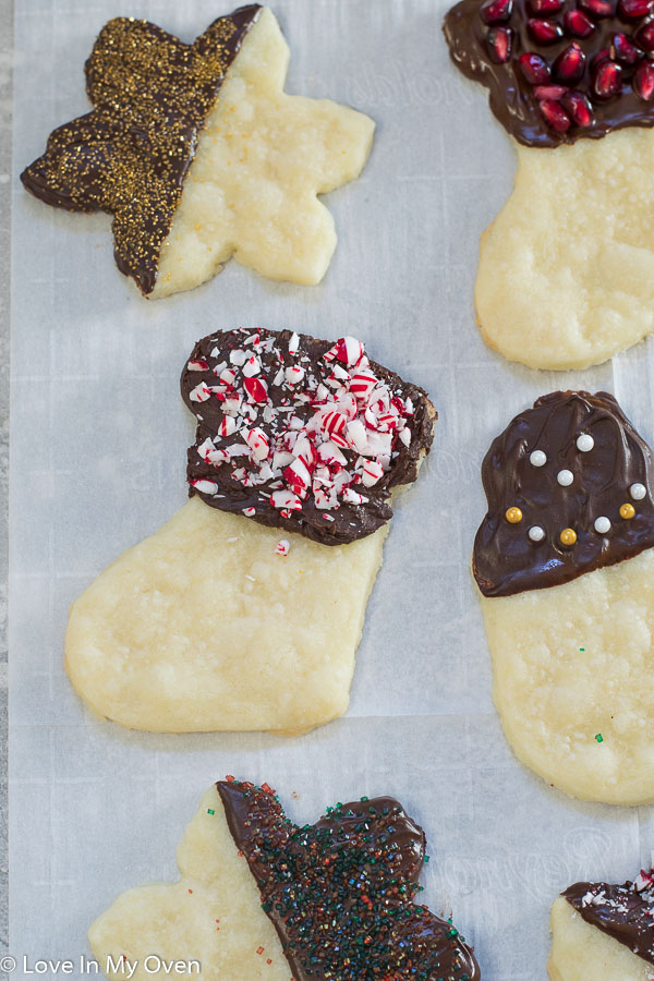 chocolate covered shortbread cookies