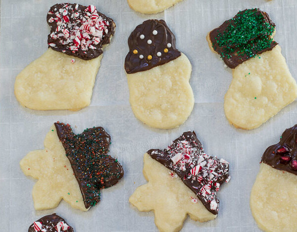 chocolate covered shortbread cookies