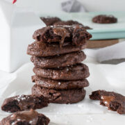 salted chewy brownie cookies