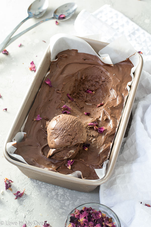 vegan chocolate ice cream (no churn)