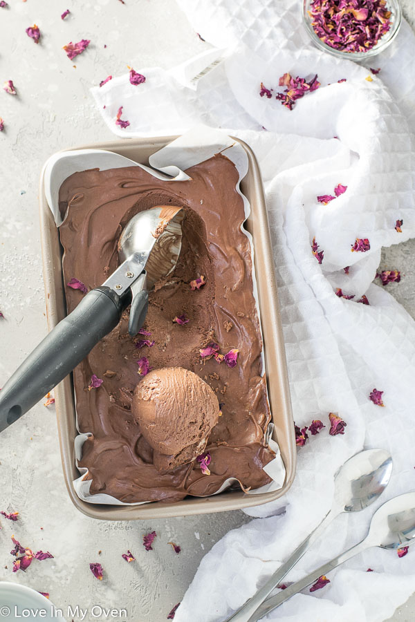 vegan chocolate ice cream (no churn)