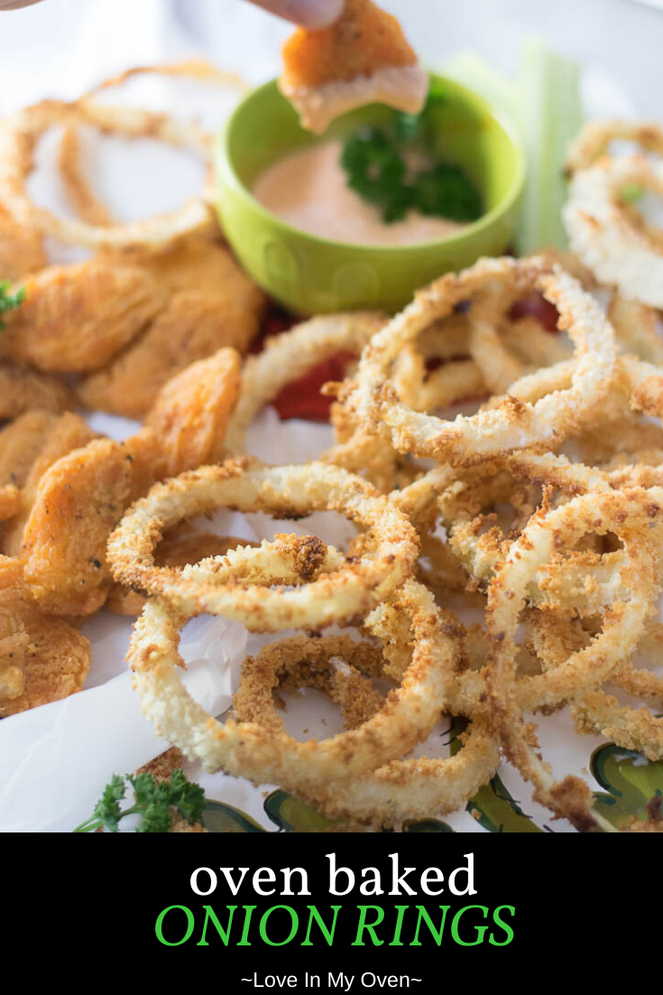 Oven Baked Onion Rings with Fish Wings