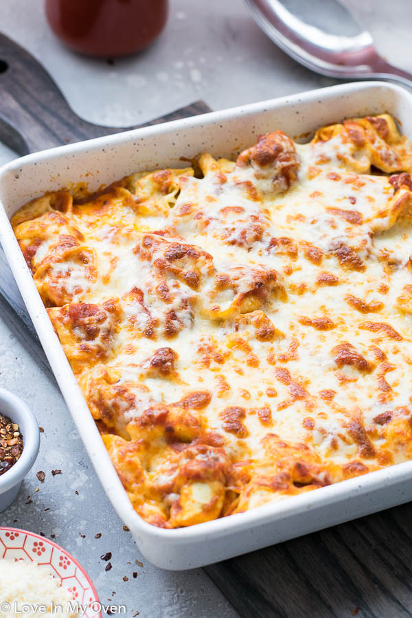 cheesy tortellini bake